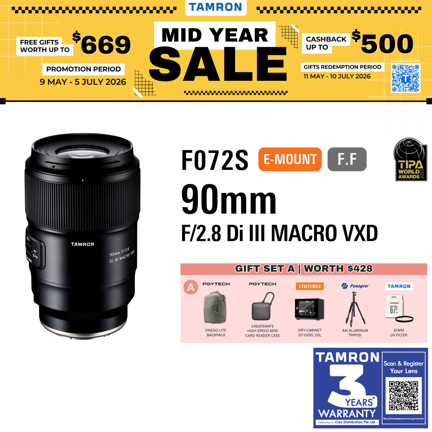 F072S | Tamron 90mm F/2.8 DI III VXD Macro for SONY E