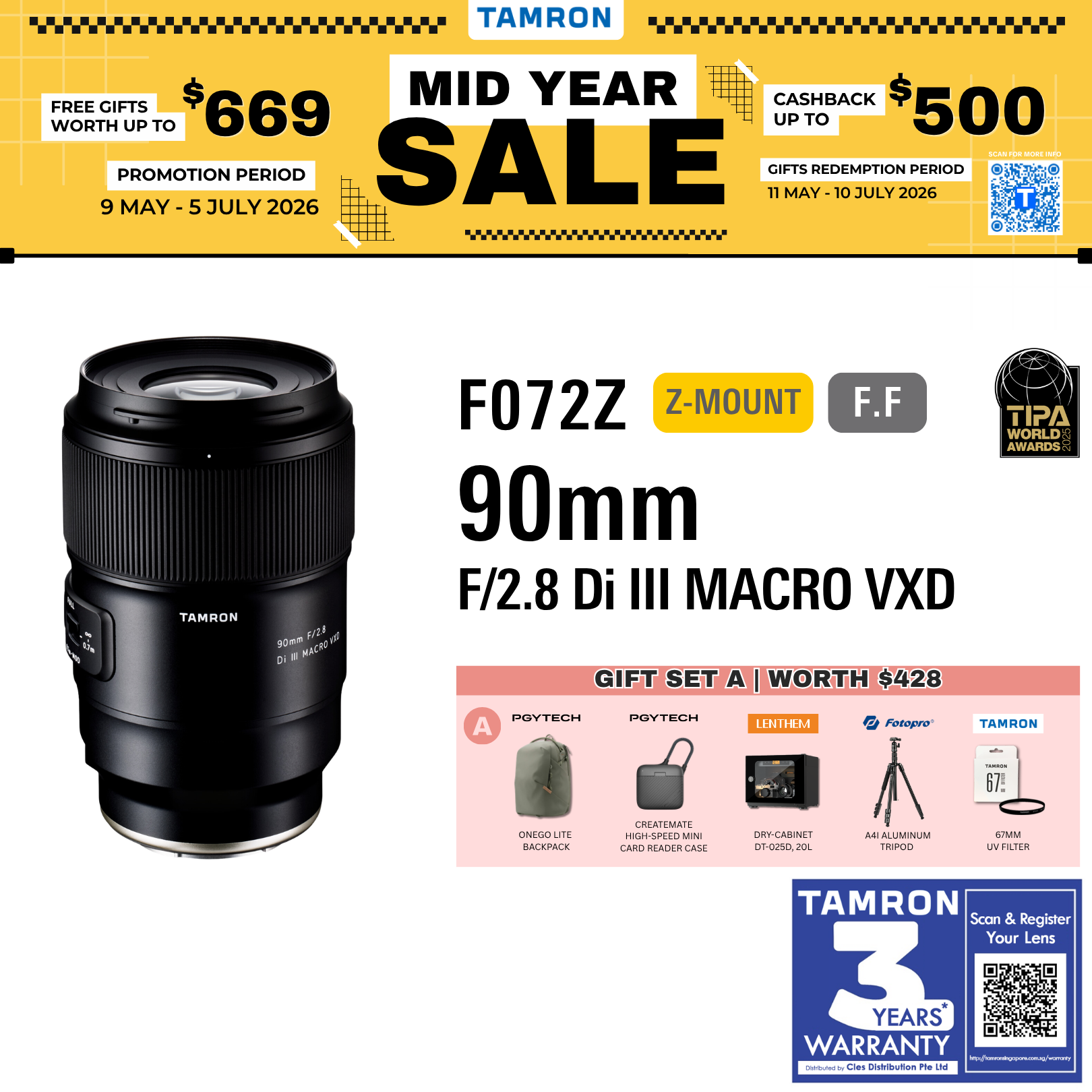 F072Z | Tamron 90mm F/2.8 DI III VXD Macro for Nikon Z