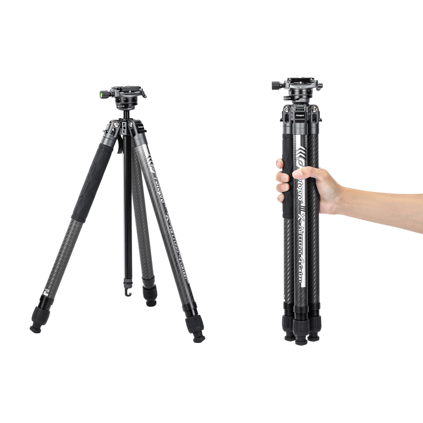 Fotopro X-Aircross 4 Carbon Fibre Tripod (Ball Head or Video Head)