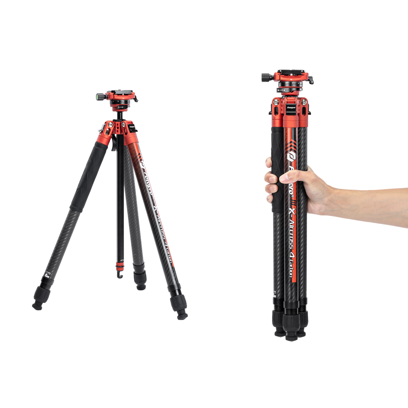 Fotopro X-Aircross 4 Carbon Fibre Tripod (Ball Head or Video Head)