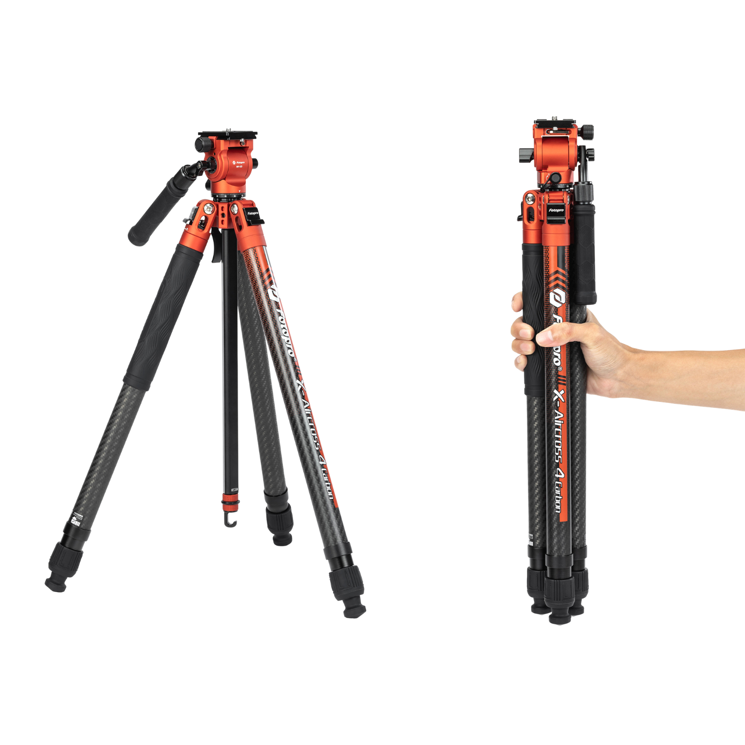 Fotopro X-Aircross 4 Carbon Fibre Tripod (Ball Head or Video Head)