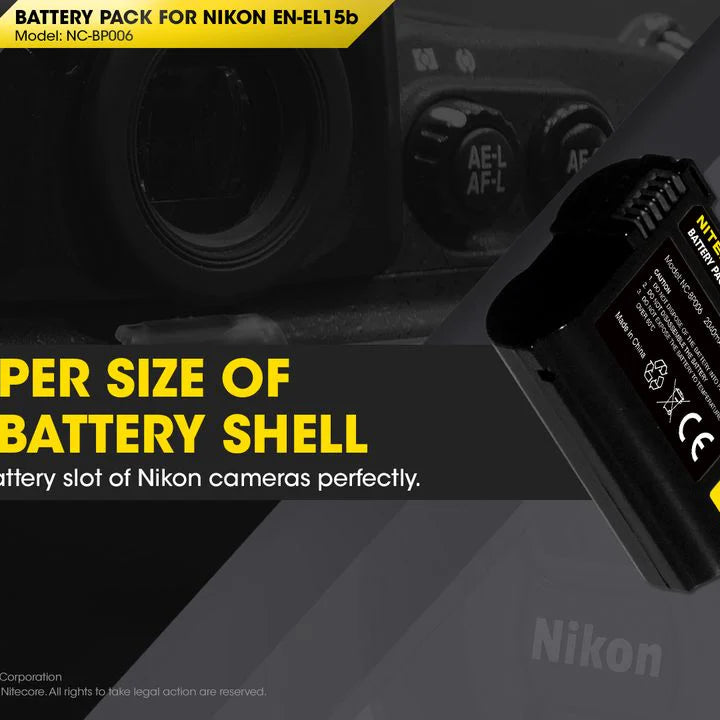 NITECORE EN-EL15B (2040mAh) Battery Pack for Nikon (NC-BP006)