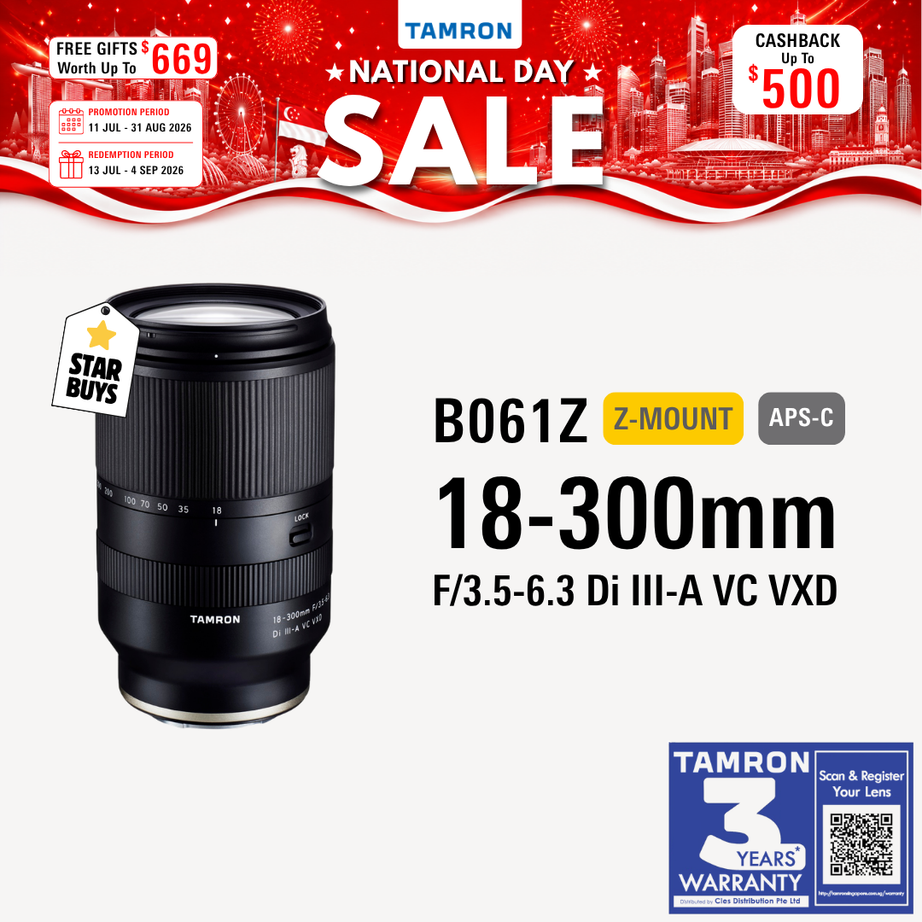 B061Z | Tamron 18-300mm F/3.5-6.3 Di III-A VC VXD for Nikon Z