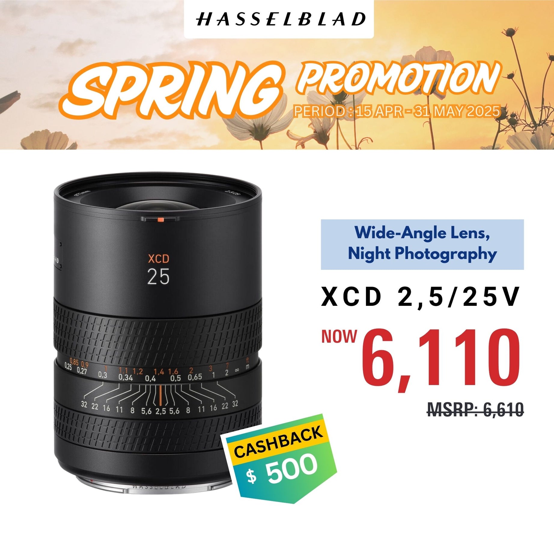 [Spring promo] Hasselblad XCD 25mm f/2.5 V Lens