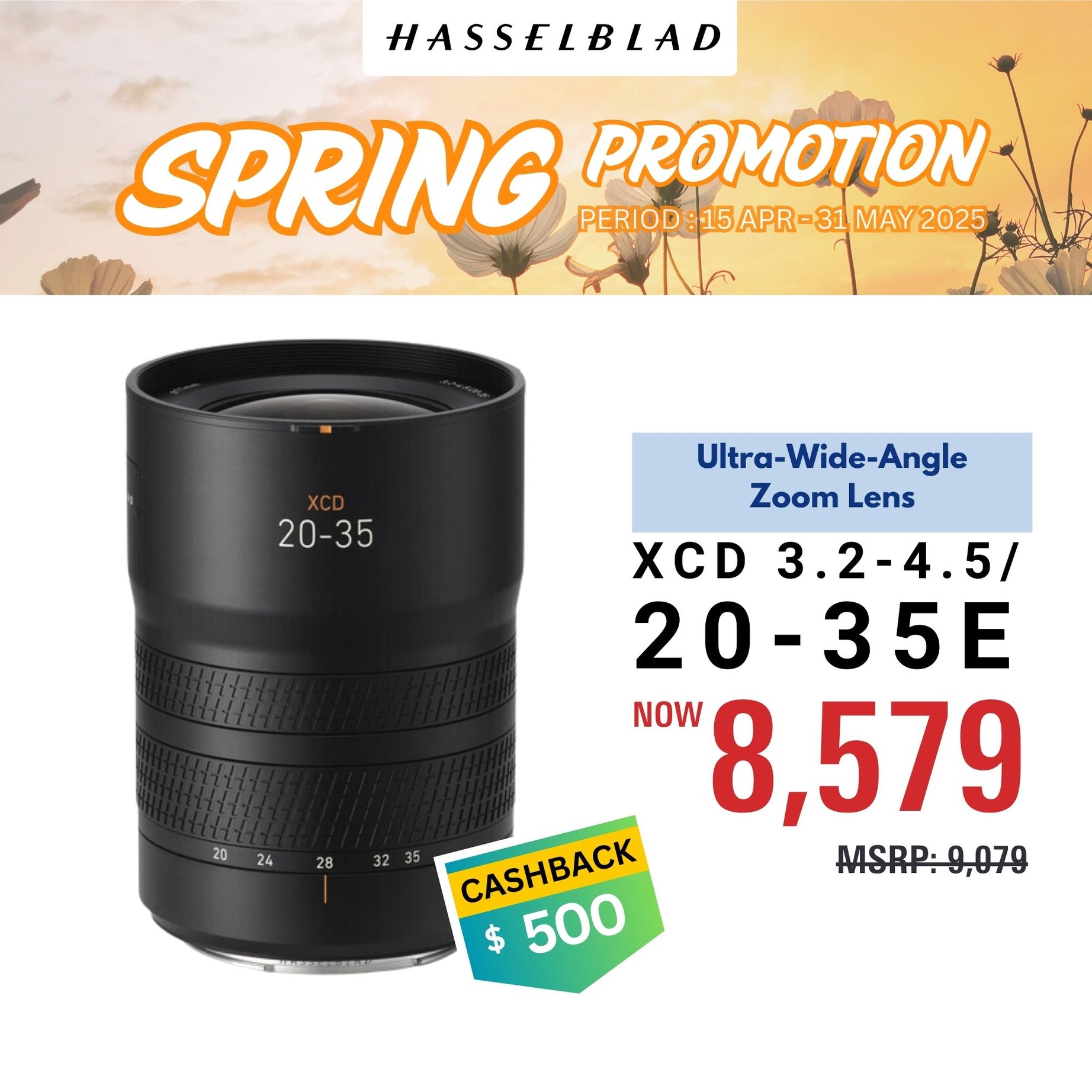 [Spring promo] Hasselblad XCD 20-35mm f/3.2-4.5 E Lens