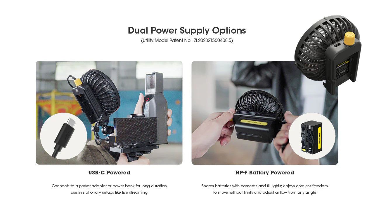 [Clearance Deal] NITECORE CW10 Portable Cordless Wind Hair Blower Fan