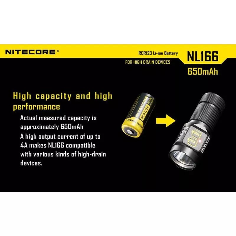 NITECORE NL166 (16340 - 650mAh - 2A)