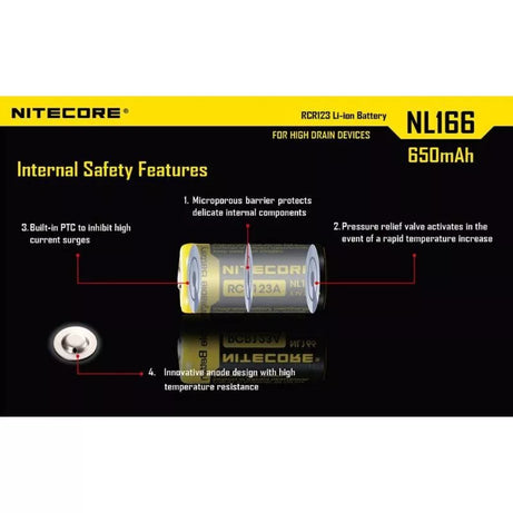 NITECORE NL166 (16340 - 650mAh - 2A)