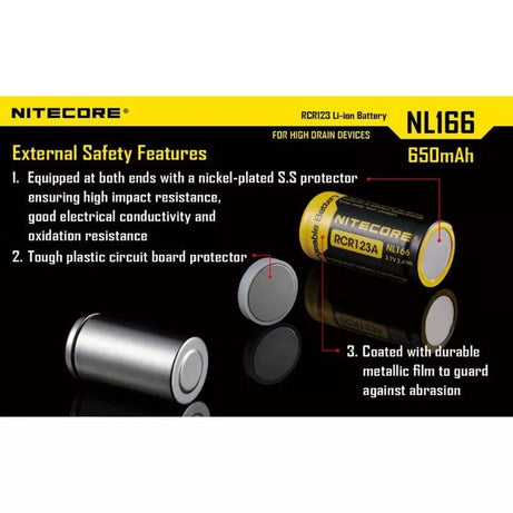 NITECORE NL166 (16340 - 650mAh - 2A)