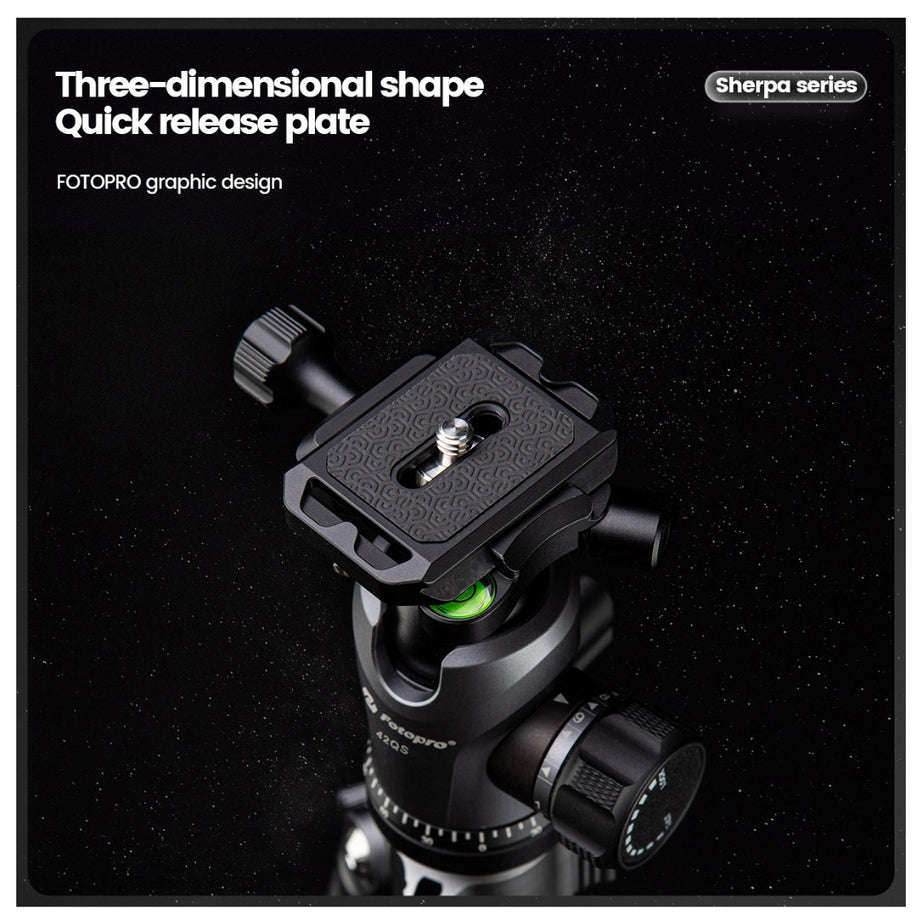 FOTOPRO SHERPA MAX + 62QS Carbon Fiber Tripod (Display Unit)