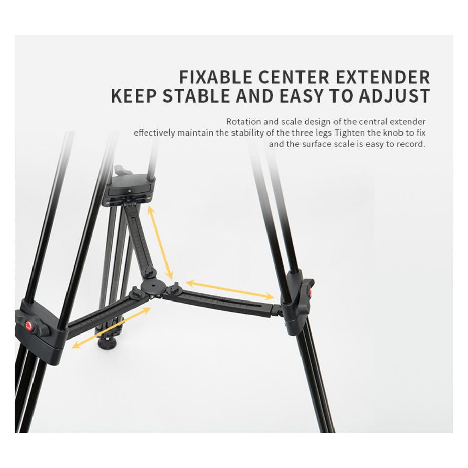 FOTOPRO DV-2 Video Tripod (Black)