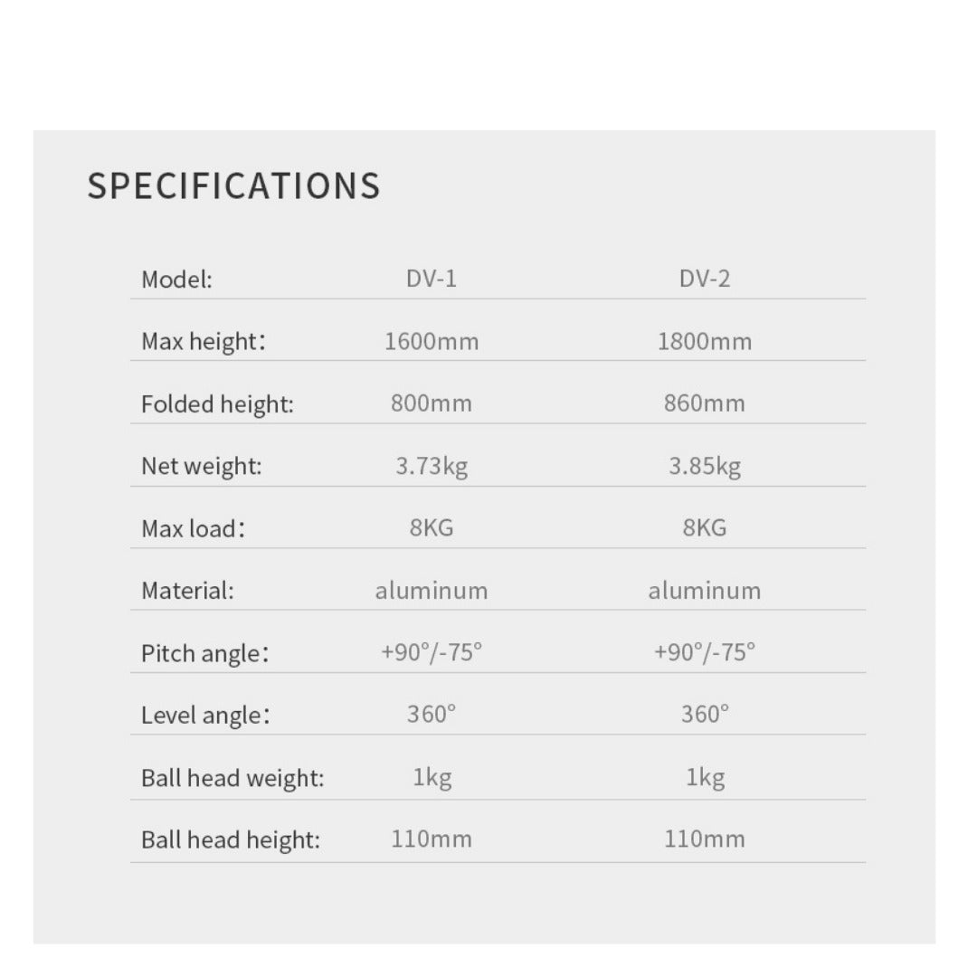 FOTOPRO DV-2 Video Tripod (Black)