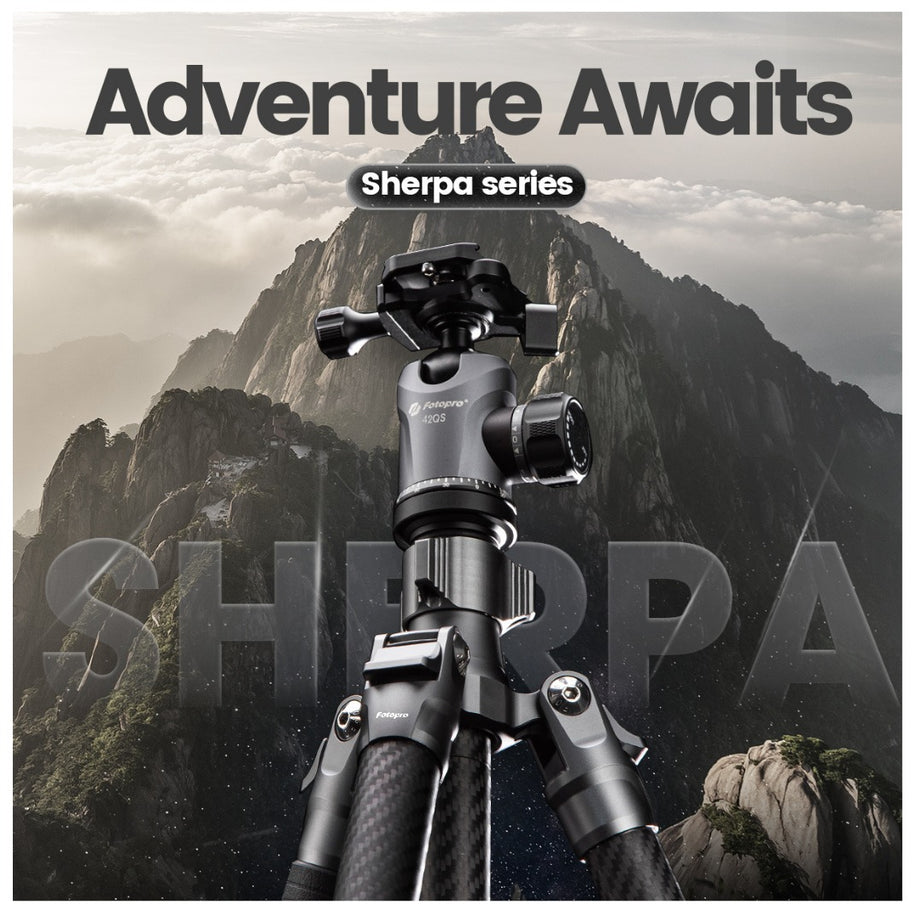 FOTOPRO Sherpa + 42QS Carbon Fiber Tripod (Display Unit)