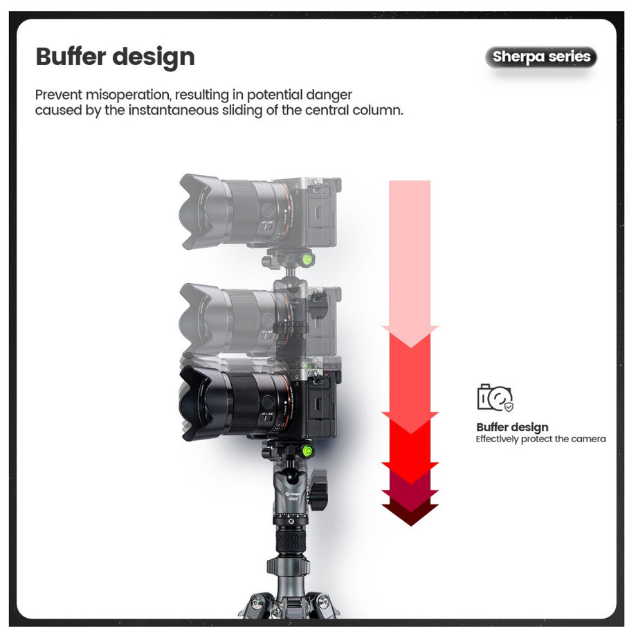 FOTOPRO SHERPA MAX + 62QS Carbon Fiber Tripod (Display Unit)