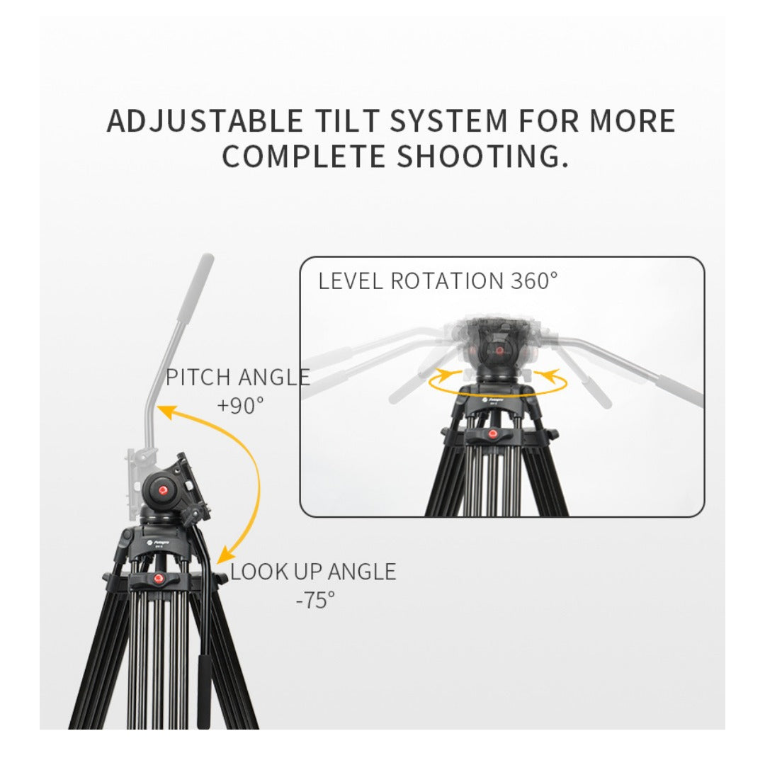 FOTOPRO DV-2 Video Tripod (Black)