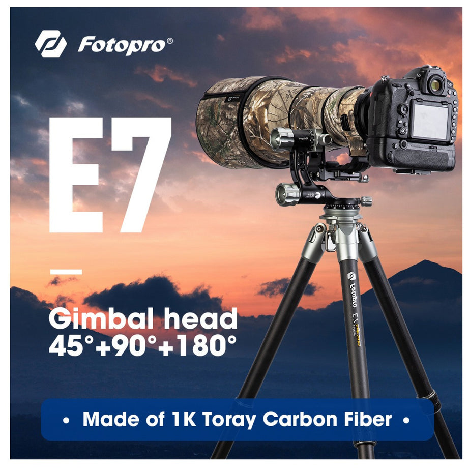 FOTOPRO E7 Eagle Series Gimbal head tripod
