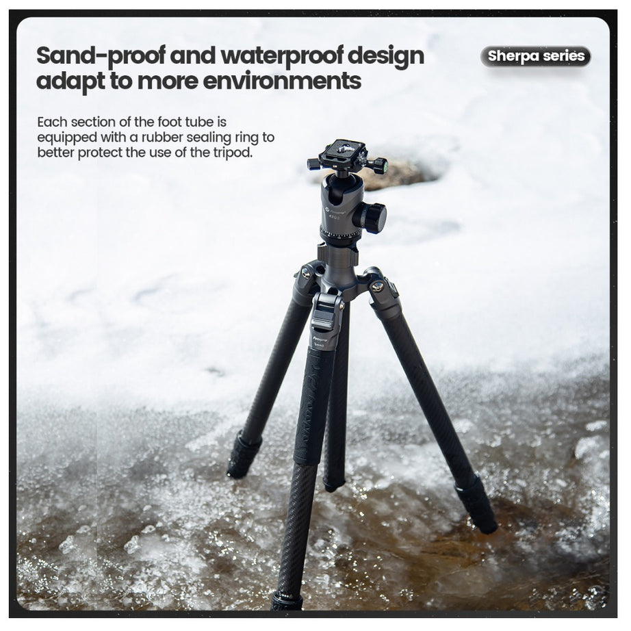 FOTOPRO Sherpa + 42QS Carbon Fiber Tripod (Display Unit)