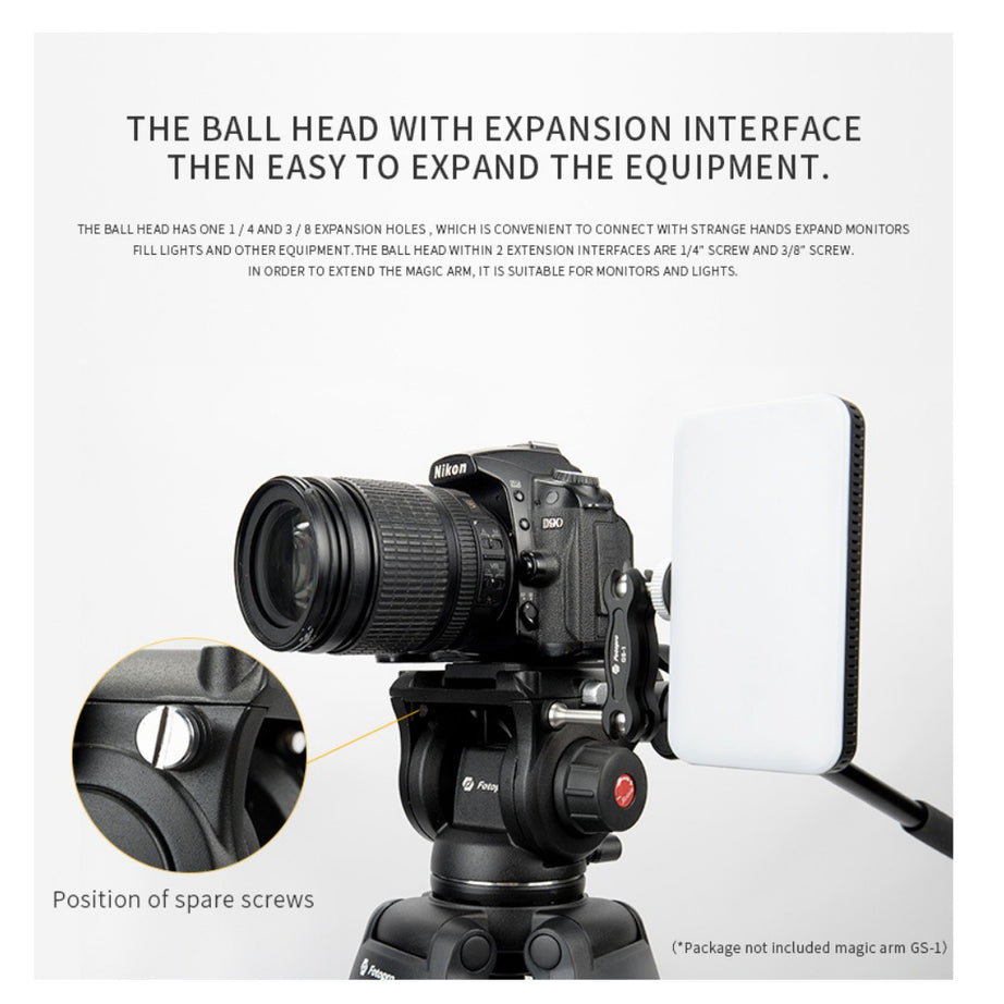 FOTOPRO DV-2 Video Tripod (Black)