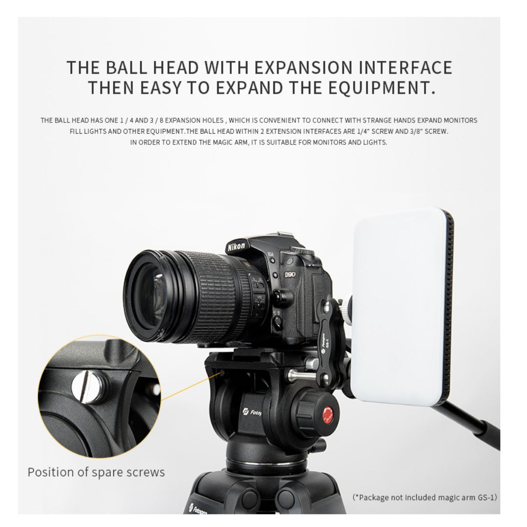 FOTOPRO DV-2 Video Tripod (Black)