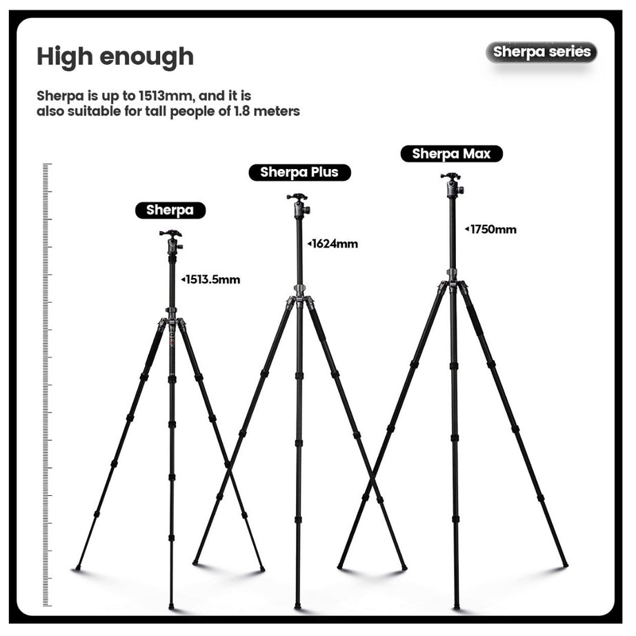 FOTOPRO SHERPA MAX + 62QS Carbon Fiber Tripod (Display Unit)